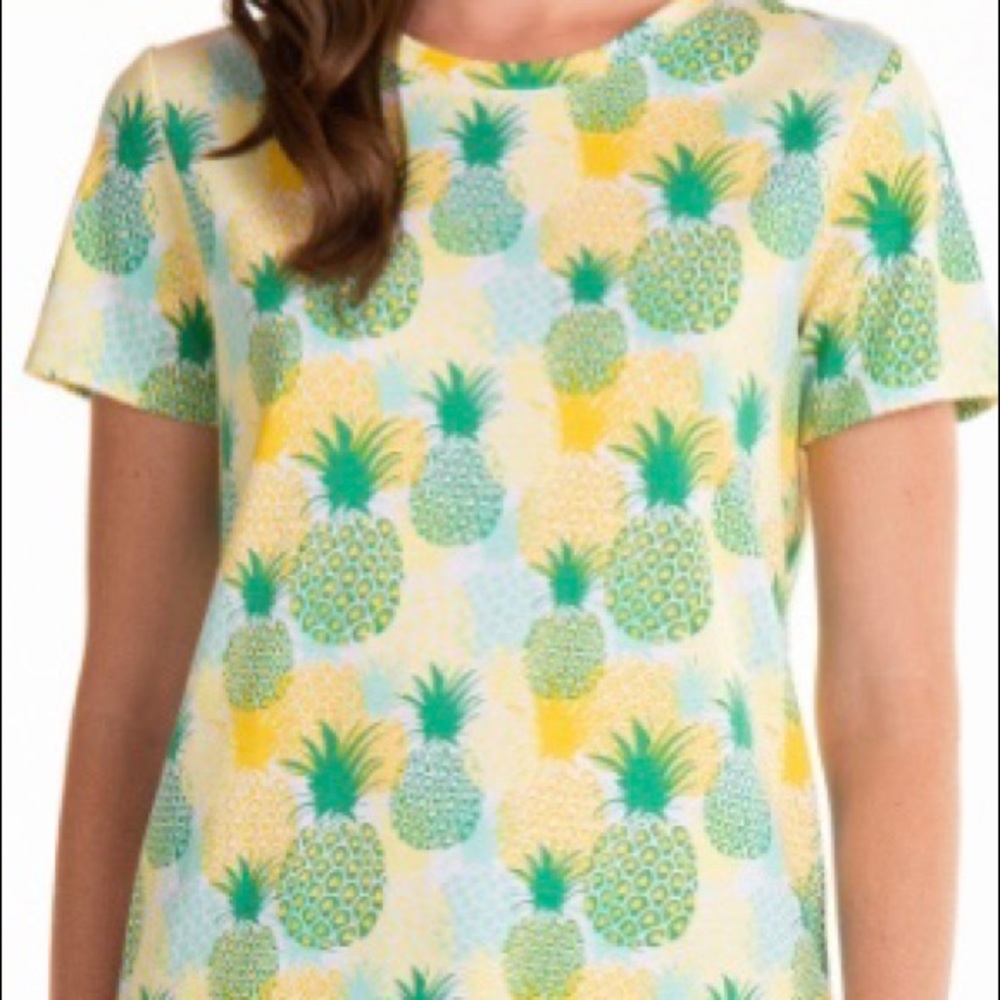 Fresh Produce Pineapple Stand Scoop Neck Top NWT
